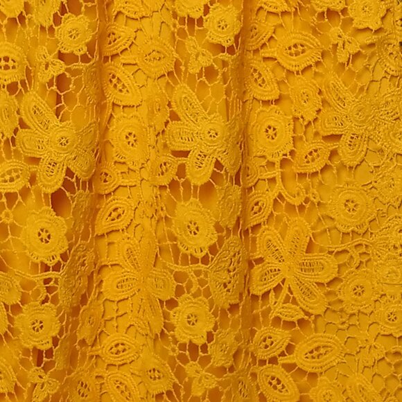 Blu Heaven Dress Womens Large Casual Lace Bodycon Sleeveless Yellow NWT Beach - Picture 2 of 9